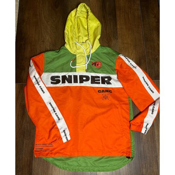 Sniper Gang Nascar Men's Lightweight 3/4 Zip Hoodie Windbreaker Size S/P - Picture 1 of 10